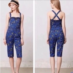 Blue Patterned Women's Jumpsuit